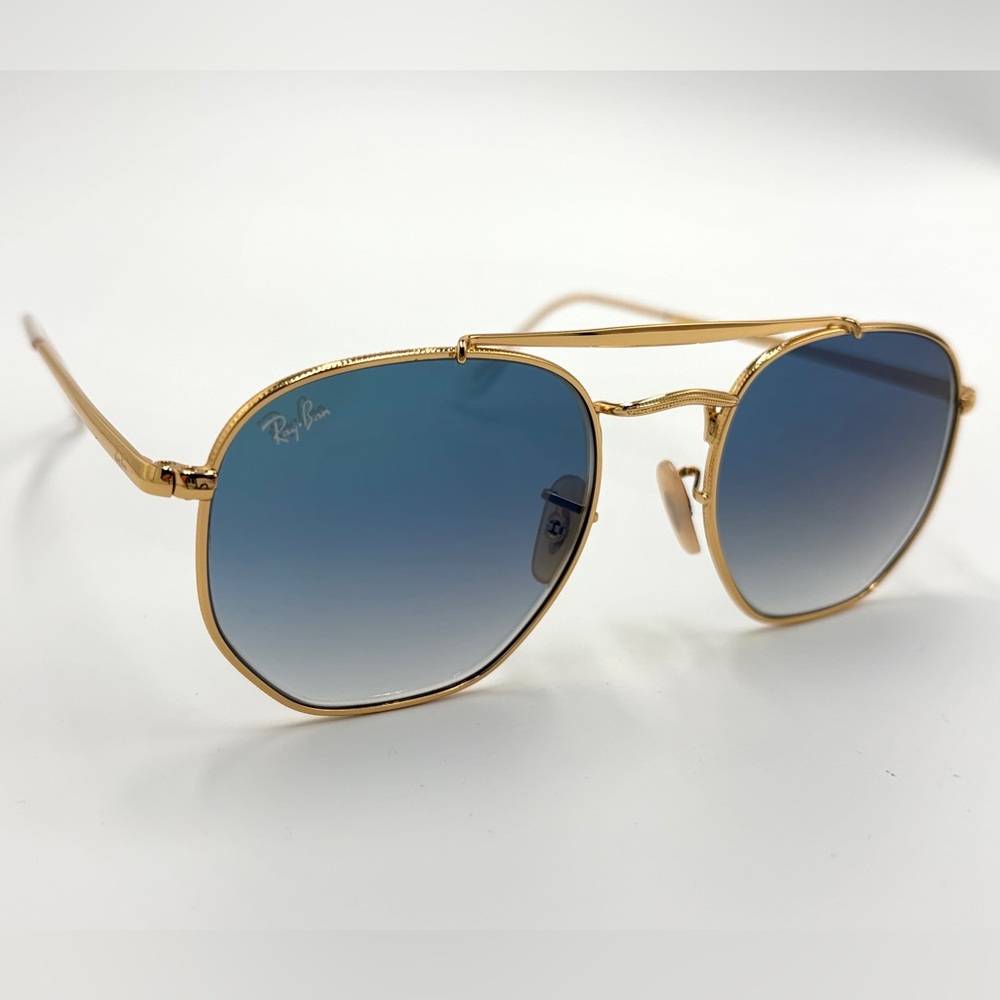 Ray-Ban Rb3648 Marshal Gold Frame with Blue Gradient Lenses 301/3F Arista 54mm - Picture 13 of 14